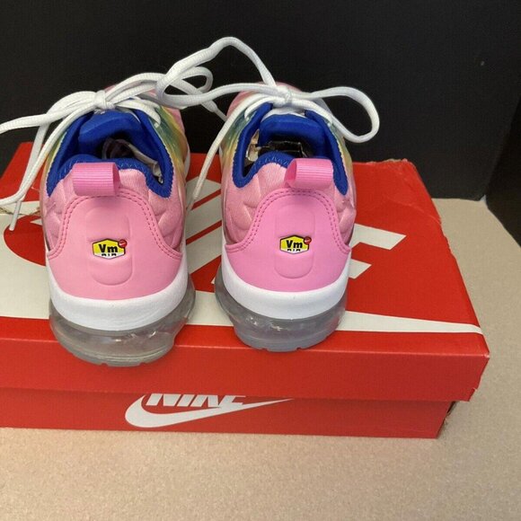 New! Womens Nike Air Vapormax Plus Pink Spell/Citron Pulse Running Shoes. SZ 6.5 - Picture 5 of 9